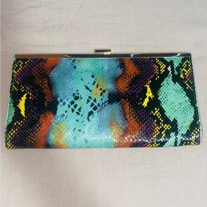Steve Madden Multicolor Snake Clutch
